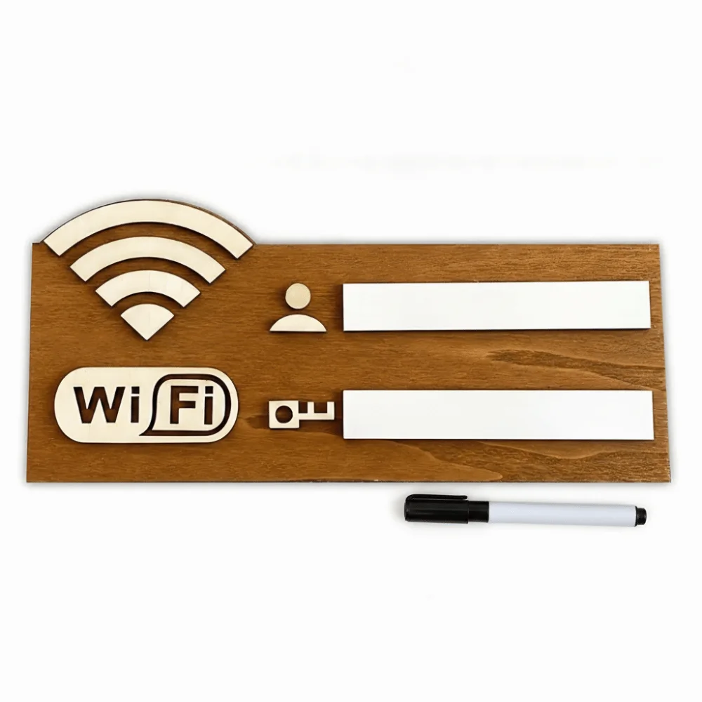 Rustic WiFi Password Sign Erasable Board Minimalism Wireless Network Indicator Durable with Pen Password Board Airbnb Decor - Image 12