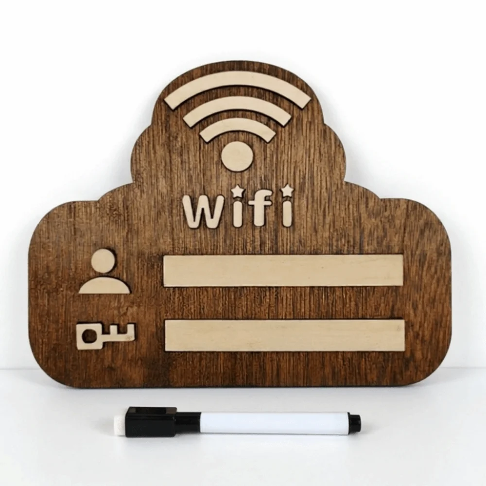 Rustic WiFi Password Sign Erasable Board Minimalism Wireless Network Indicator Durable with Pen Password Board Airbnb Decor - Image 8