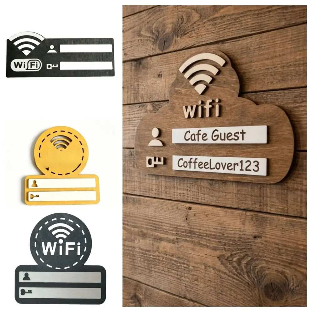 Rustic WiFi Password Sign Erasable Board Minimalism Wireless Network Indicator Durable with Pen Password Board Airbnb Decor - Image 4