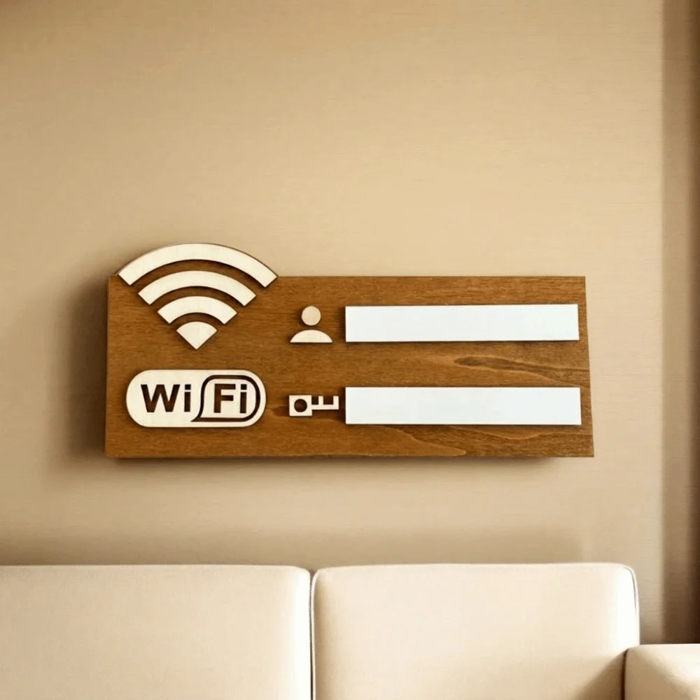 Rustic WiFi Password Sign Erasable Board Minimalism Wireless Network Indicator Durable with Pen Password Board Airbnb Decor - Image 19