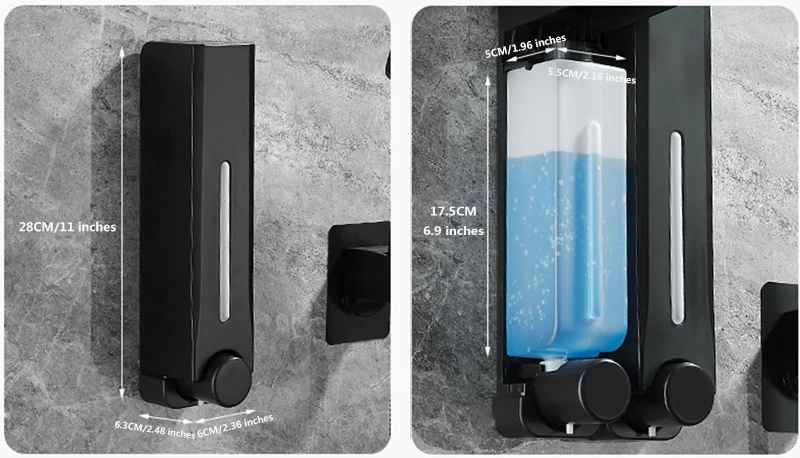 500ML Soap Dispenser Wall Mounted Shower Soap Dispenser Shower Gel Detergent Dispenser for Bathroom Accessories - Image 10