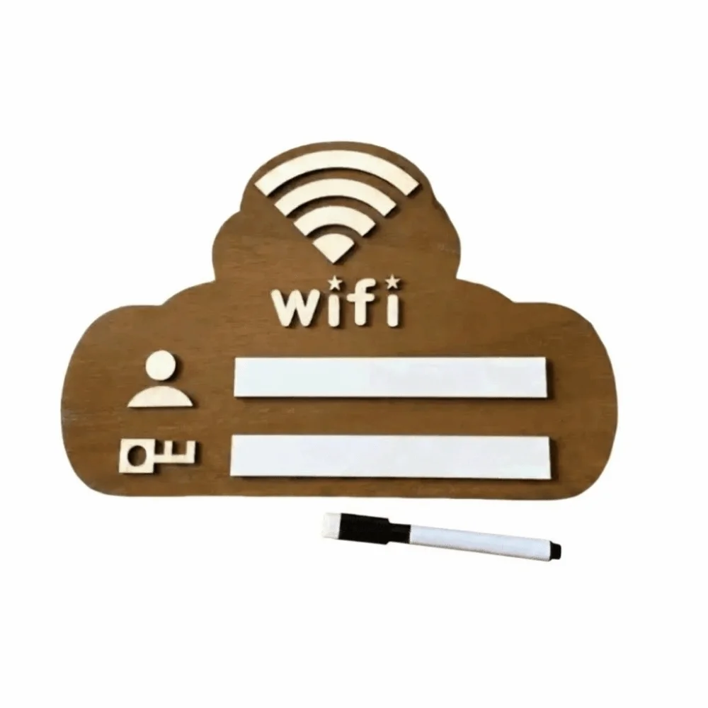 Rustic WiFi Password Sign Erasable Board Minimalism Wireless Network Indicator Durable with Pen Password Board Airbnb Decor - Image 9