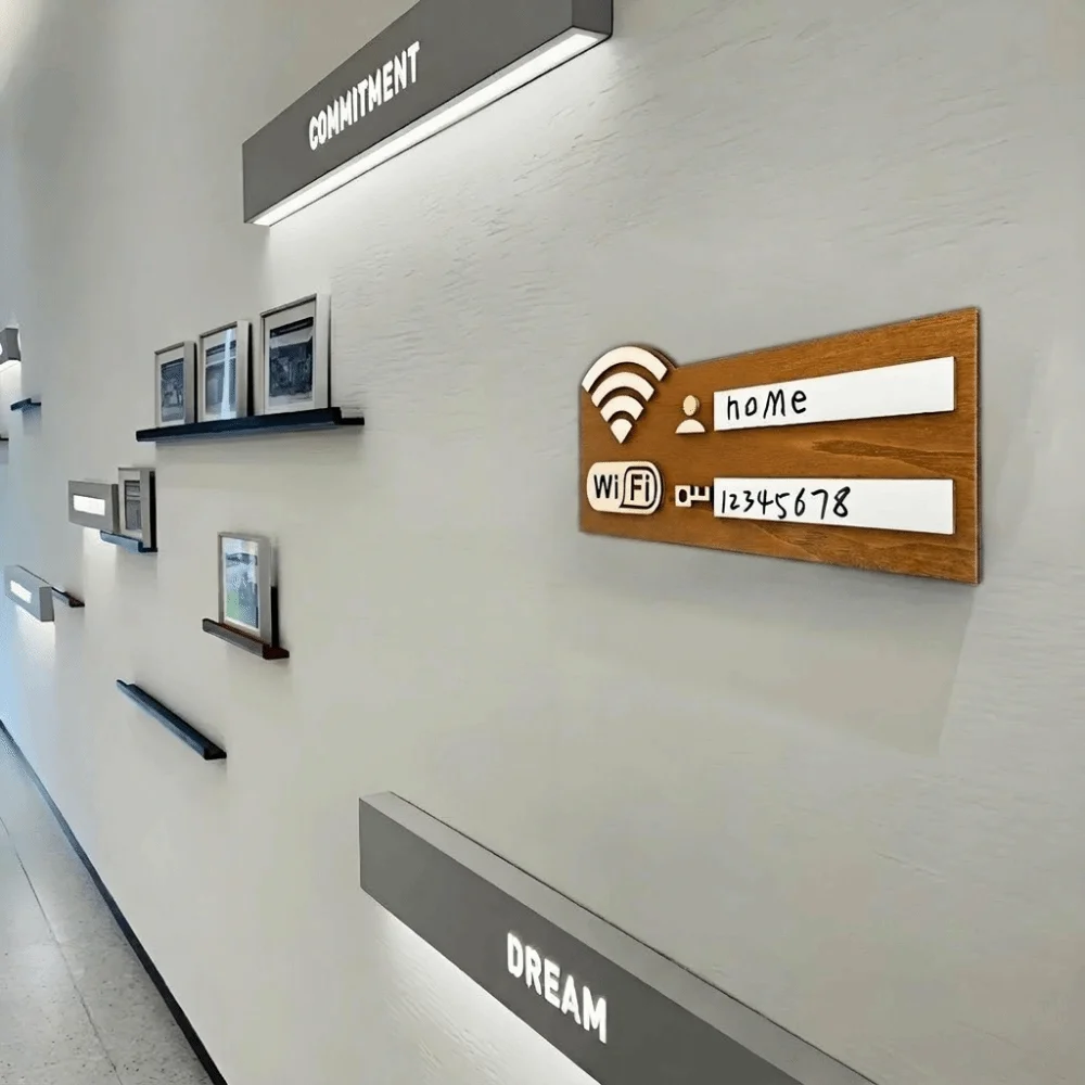 Rustic WiFi Password Sign Erasable Board Minimalism Wireless Network Indicator Durable with Pen Password Board Airbnb Decor - Image 16