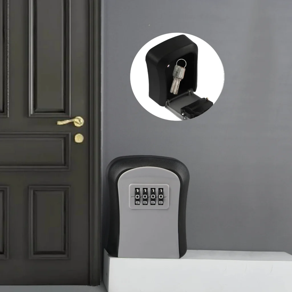 Wall-Mounted Key Storage Box, Password Key Box, Outdoor Resettable Secret Code Lock Safe Lock Box, Storage Safe