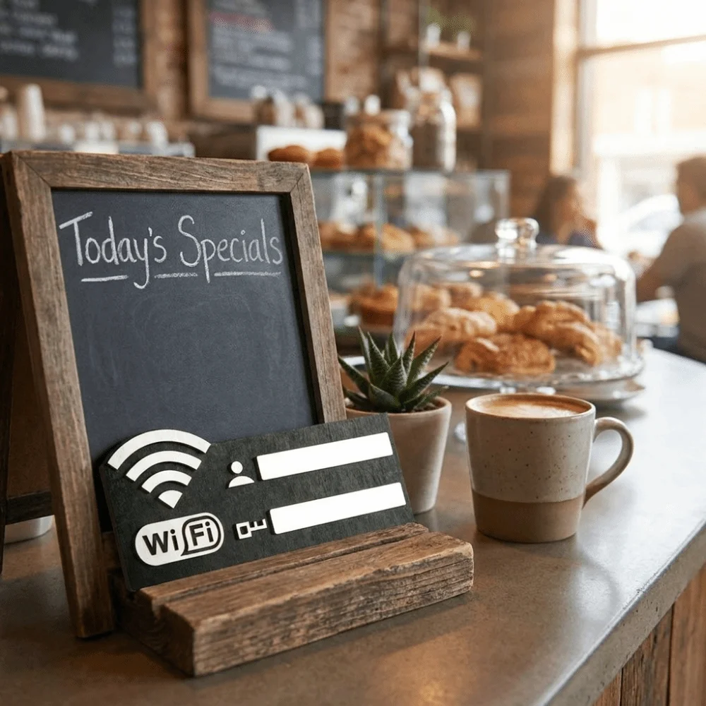 Rustic WiFi Password Sign Erasable Board Minimalism Wireless Network Indicator Durable with Pen Password Board Airbnb Decor - Image 21