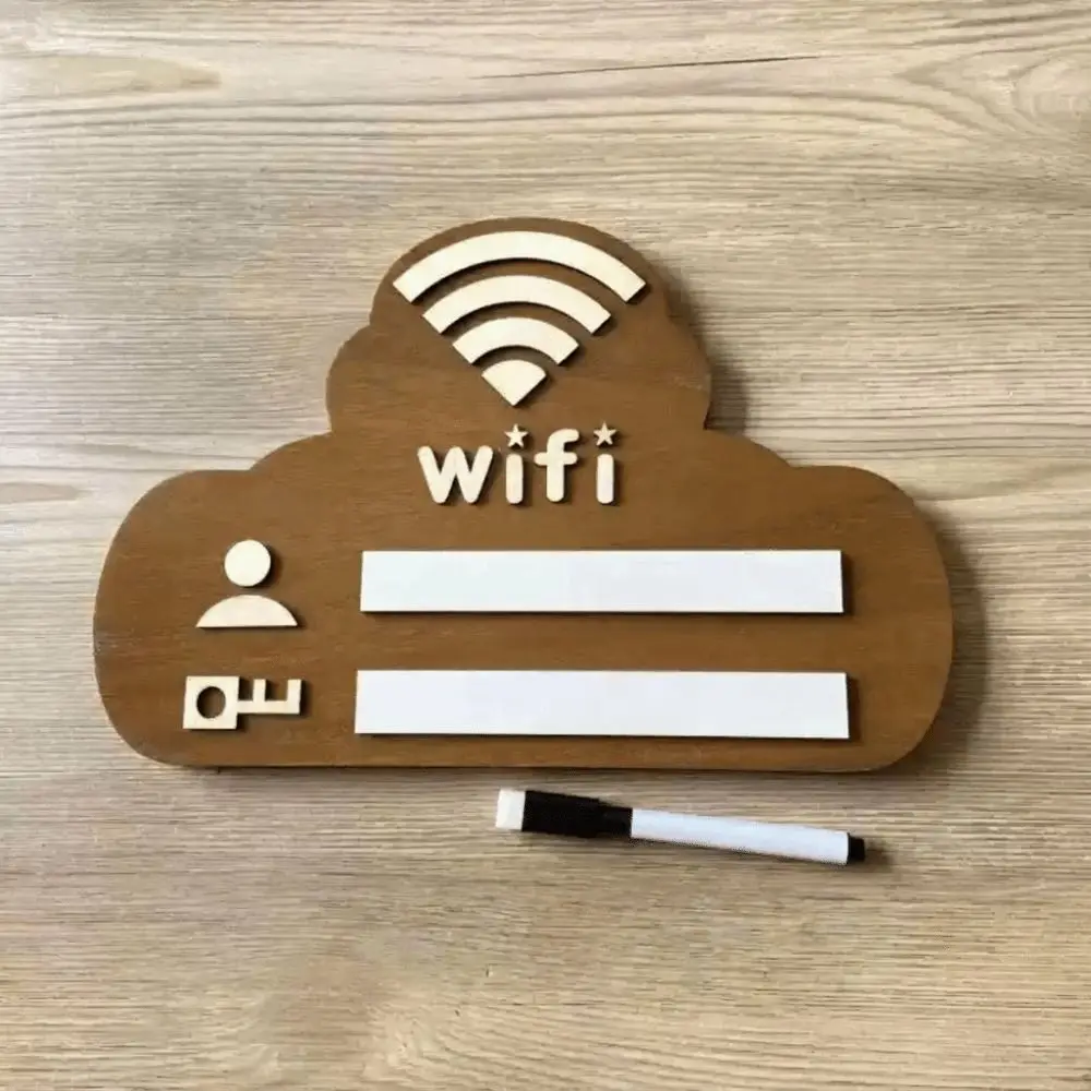Rustic WiFi Password Sign Erasable Board Minimalism Wireless Network Indicator Durable with Pen Password Board Airbnb Decor - Image 24