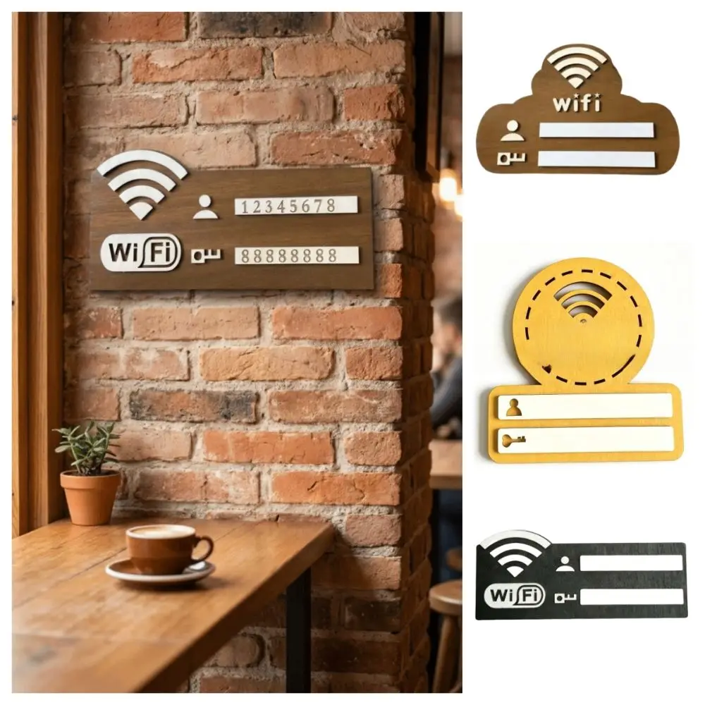 Rustic WiFi Password Sign Erasable Board Minimalism Wireless Network Indicator Durable with Pen Password Board Airbnb Decor - Image 2